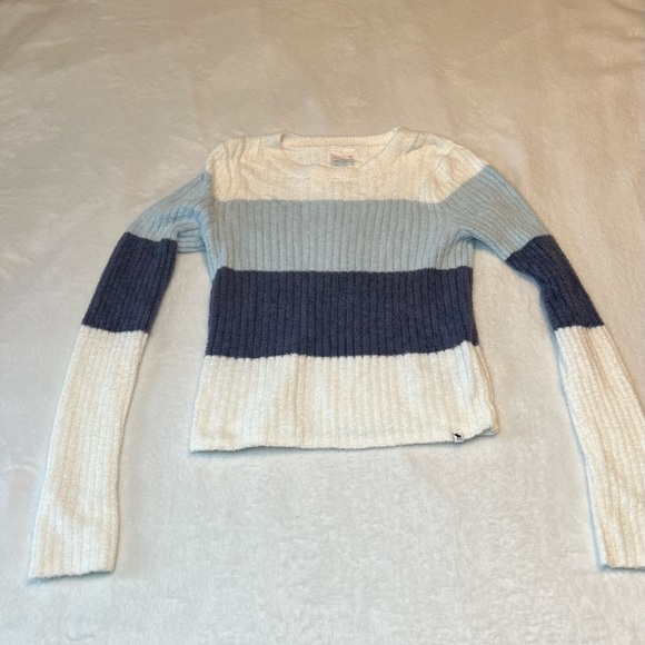 Abercrombie Kids Super Stretchy Blue Striped Sweater Size 9/10 - Picture 2 of 7